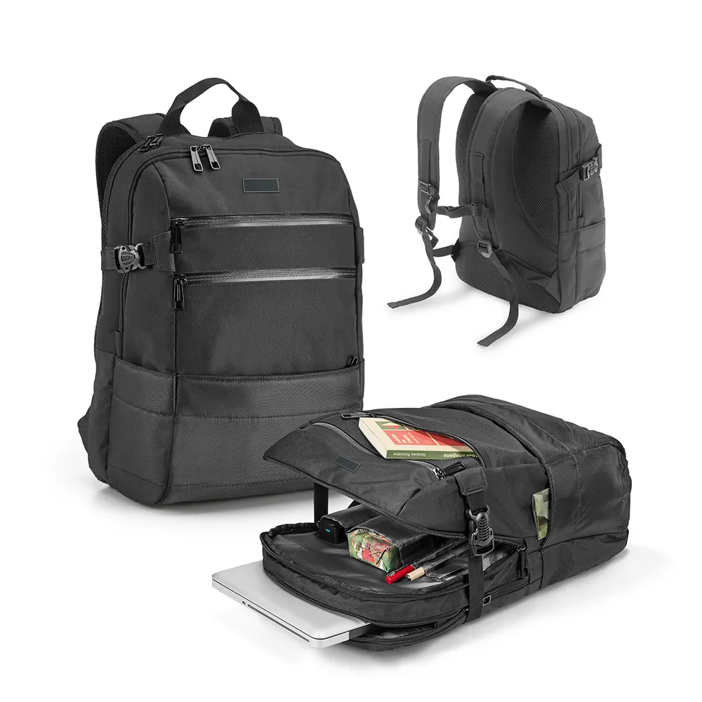 Mochila Zippers Plate para notebook em jacquard