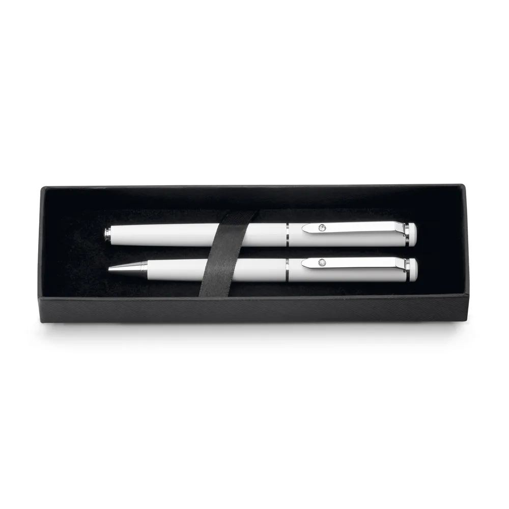 CALIOPE SET. Conjunto de canetas roller e esferográfica em metal