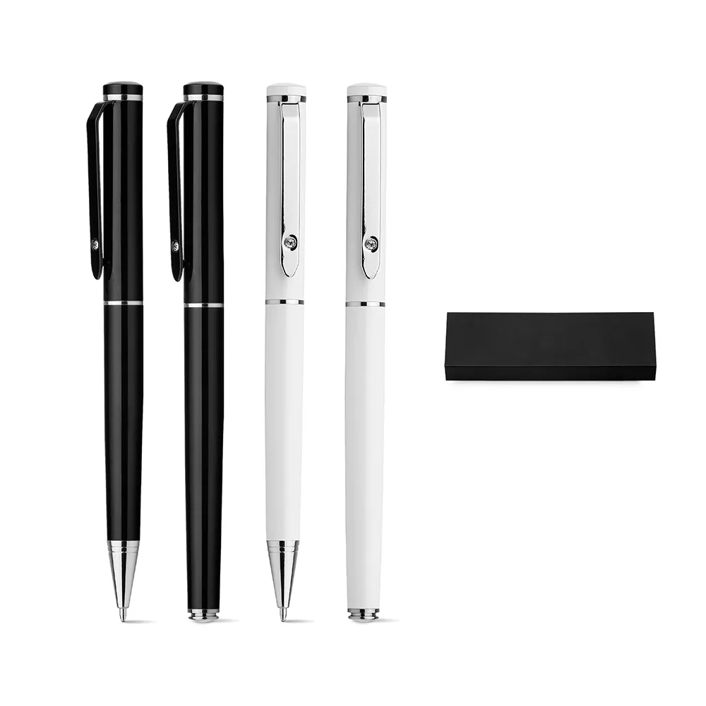 CALIOPE SET. Conjunto de canetas roller e esferográfica em metal